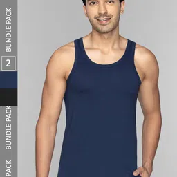 XYXX Men Pack of 2 ACE Modal-Cotton Solid Round Neck Vest XYVEST2PCKN11-picture-20