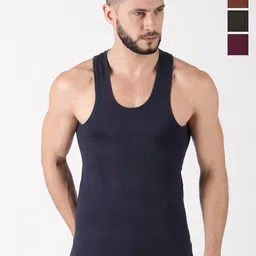 Dollar Pack Of 4 Assorted Pure Cotton Innerwear Vests-image-73