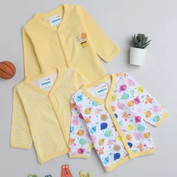 BUMZEE Infants Girls Pack Of 3 Printed Cotton Jhablas-38