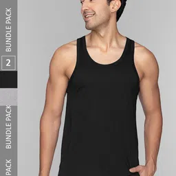 XYXX Men Pack of 2 ACE Modal-Cotton Solid Round Neck Vest XYVEST2PCKN08-picture-30