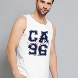 Juxar Printed Round Neck Cotton Gym Vest JXR-120SAN-WH-XS-image-77