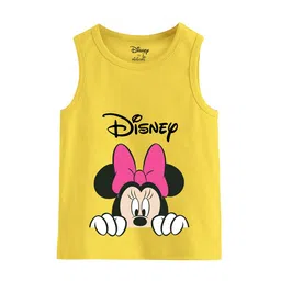 Minicult Infant Girls Minnie Mouse Printed Cotton Tank Vest-43