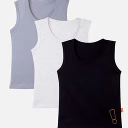 You Got Plan B Boys Pack Of 3 Pure Cotton Innerwear Vests-50