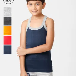 Ramraj Boys Pack Of 6 Cotton Innerwear Vests-image-23
