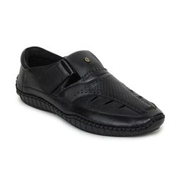 Liberty Men Brown Leather Comfort Sandals-image-29