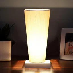 Devansh Off White Wooden Table Lamps-48