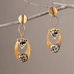 AAKRITI ART CREATIONS Brass-Plated Classic Drop Earrings-image-14