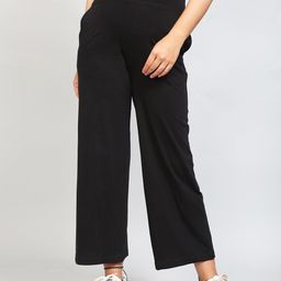 SillyBoom Women Black Solid Cotton Maternity Palazzo-picture-32