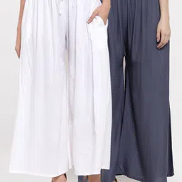 Miaz Lifestyle Women Pack Of 2 Palazzos-image-19
