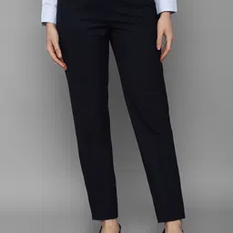 Allen Solly Woman Women Navy Blue Formal Trousers-picture-10