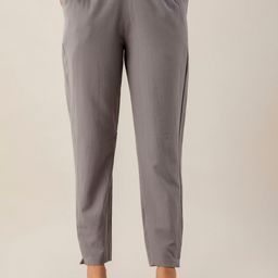 Kohsh Women Pure Cotton Pleated Cigarette Trousers-image-48