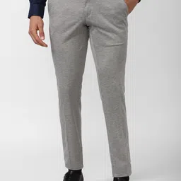 Van Heusen Men Grey Slim Fit Trousers-picture-43