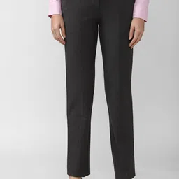 Van Heusen Woman Women Grey Solid Formal Trousers-image-56
