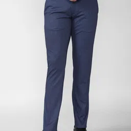 Van Heusen Men Navy Blue Slim Fit Formal Trouser-image-93