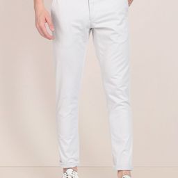 U.S. Polo Assn. Men Grey Solid Slim Fit Trousers-image-92