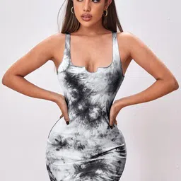 StyleCast x Revolte Shoulder Straps Cotton Bodycon Dress-picture-27
