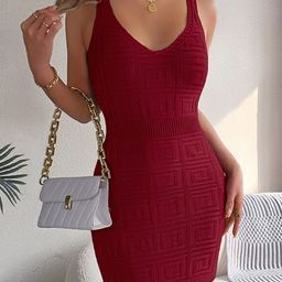 StyleCast x Revolte Self Design Bodycon Mini Dress-image-26