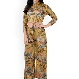 ESTERIA Printed Shirt & Palazzo Co-Ords-picture-34
