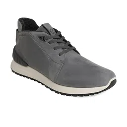 ECCO Men Nubuck Comfort Insole Mid-Top Sneakers-picture-0