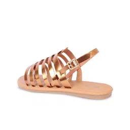 WZAYA Strappy Open Toe Flats With Buckle Closure image 5