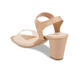 Metro Peach-Coloured Block Sandals image 3