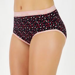 GOTO Printed Hipster Briefs Nylon Print Outer elastic hipister Bpink image 2