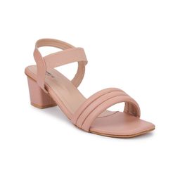 Shezone Peach-Coloured Block Heels image 2
