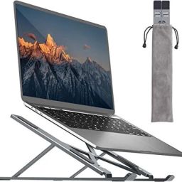 Tamworth LAPTOP STAND 101 Aluminium Floor and Desk Stand Laptop Stand with Adjustable Height Compatible with Universal Laptops-0