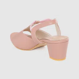 Funku Fashion Peach-Coloured Block Peep Toes image 2