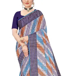 Reboot Fashions Abstract Printed Gotta Patti Leheriya Saree image 3