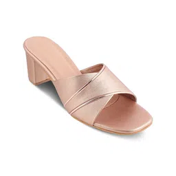 Tresmode Textured Open Toe Block Heels image 3
