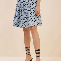 Antheaa Abstract Printed Flared Skirt image 4