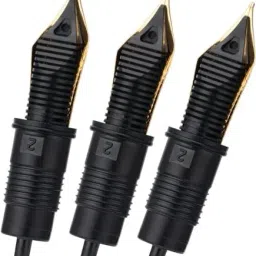 gold leaf Jinhao Set of 3 Replacement Nib (EF, F and M) Gold Trim for X159 and 9019 Pen Nib image 3
