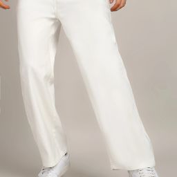 Men Straight Fit Mid Rise White Jeans-image-63
