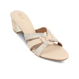 Tresmode Textured Open Toe Block Heels image 3