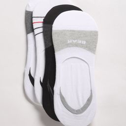 THE BEAR HOUSE Men Pack Of 4 Assorted Cotton Shoe Liners Socks-13