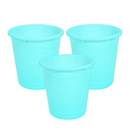 Kuber Industries Green Set Of 3 Portable Garbage Bins 7 L Each image 3