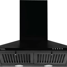 Marvia 60 cm | Baffle Filter | Pyramid | Push Button | Energy Efficient LED Light | Powerful Suction | Wall Mounted Black 1000 CMH Chimney-image-4