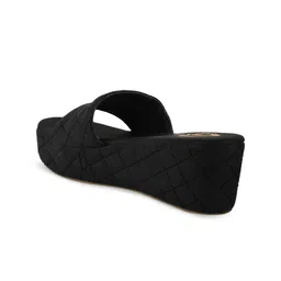 Shoetopia Patterned Open Toe Wedge Heels image 5