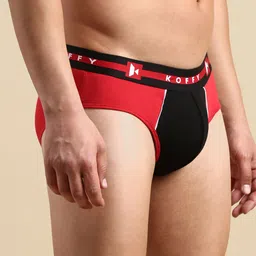 KOFFY Colourblocked Basic Briefs KOFFY_KI29_BRF_RD image 4
