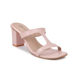 Shezone Pink Block Heels-42