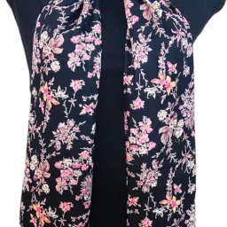 Floral Print Cotton Blend Women Multicolor Scarf-image-51