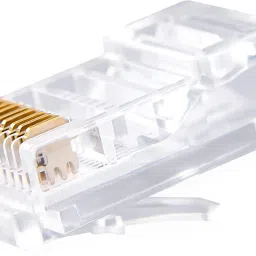 Civon 25 Pcs RJ45 Connectors Modular 8 Pin Network Cable Plugs Crimps Network Interface Card-8