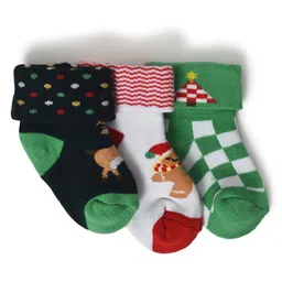 MiArcus Kids Pack Of 3 Cotton Ankle-Length Socks-image-26