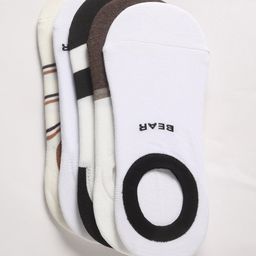 THE BEAR HOUSE Men Pack Of 5 Assorted Cotton Shoe Liners Socks-18