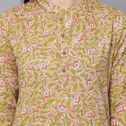 KALINI Ethnic Motifs Printed Regular Pure Cotton Kurta with Trousers & With Dupatta image 2
