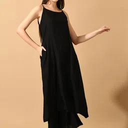 Sangria Sleeveless A-Line Kurta With Palazzo & Printed Dupatta image 3
