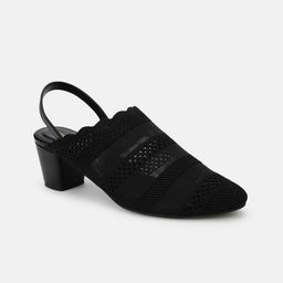 Marc Loire Woven Design Pointed Toe Block Mules image 2