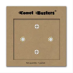 Comet Busters 4 Pcs Nose Studs Stick Ons Self Adhesive Fake Nose Studs Bindi's image 2