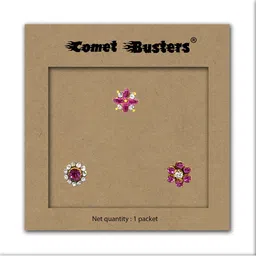 Comet Busters 4 Pcs Nose Studs Stick Ons Self Adhesive Fake Nose Studs Bindi's image 2